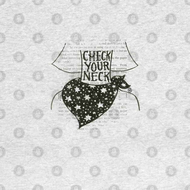 Check Your Neck Female2- black design by Polkadotdreamer